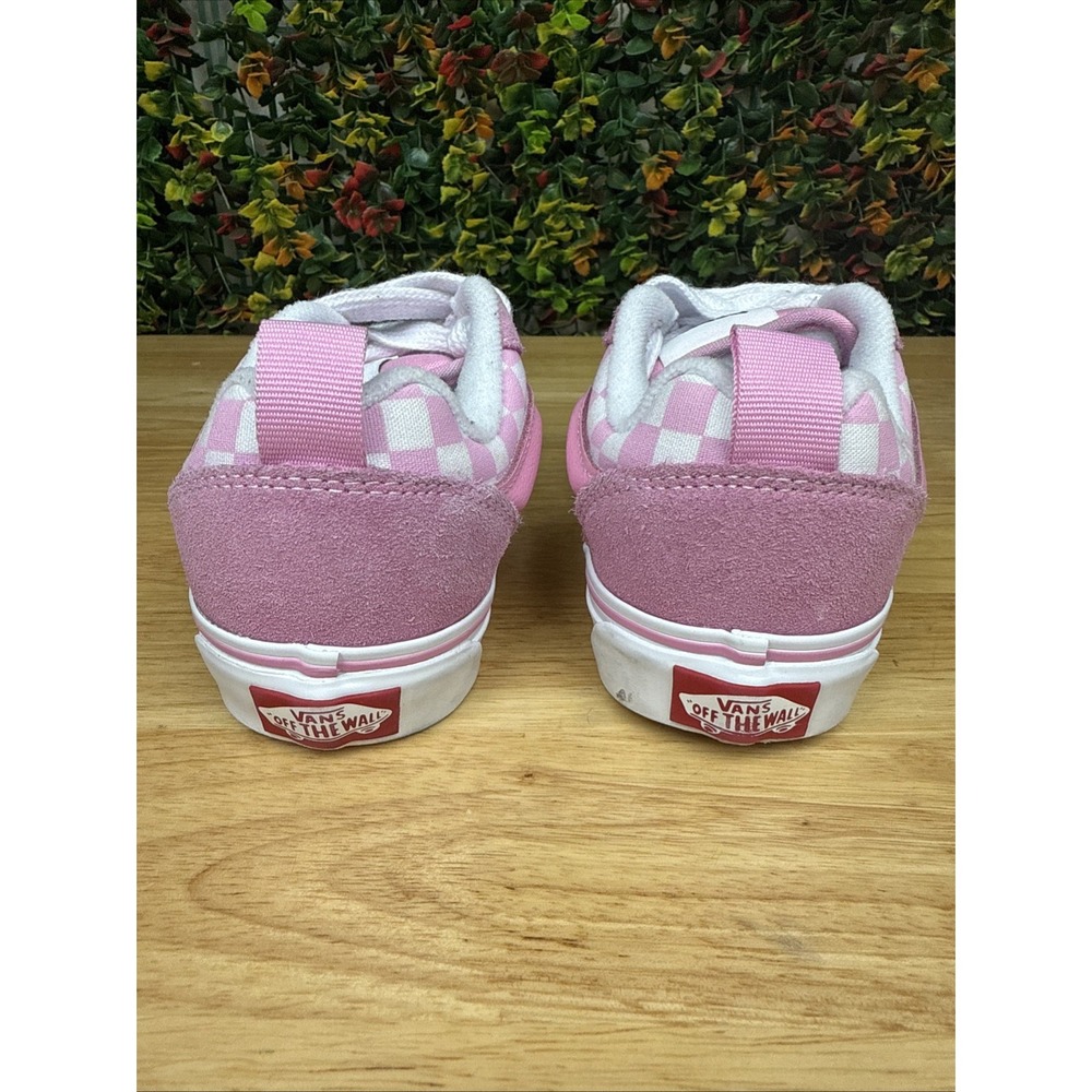 Vans Knu Skool Checkerboard Shoe Sneakers Prism Pink White Toddler Preschool 13 - Picture 5 of 10